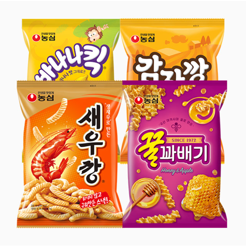 농심)인기스낵4번들 새꿀바감 4P